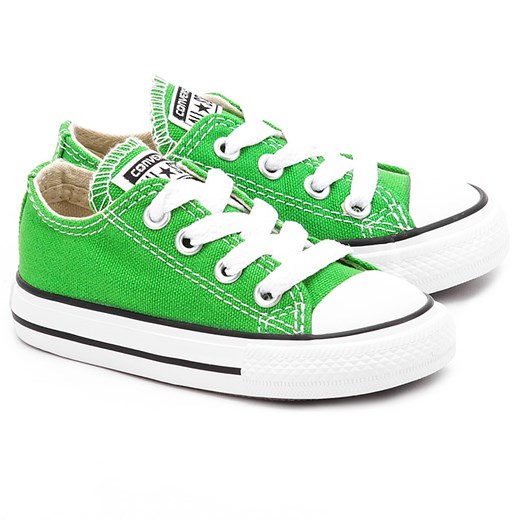 Chuck Taylor All Star - Zielone Canvasowe Trampki Dziecięce - 742374F mivo zielony buty na lato