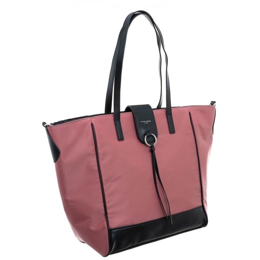 Shopper bag różowa David Jones bez dodatków ze skóry ekologicznej 