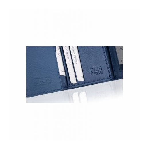 Skórzany damski stylowy portfel betlewski bpd-ss-11 niebieski - betlewski GENTLE-MAN