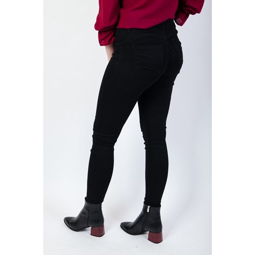 Czarne spodnie skinny jeans typu push up (duże rozmiary) Olika M olika.com.pl
