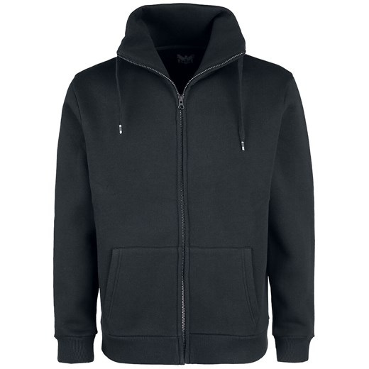 Black Premium by EMP - Black Sweatshirt Jacket with Standing Collar - Bluza z kapturem rozpinana - czarny M EMP