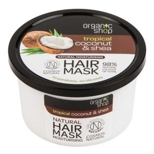 ORGANIC SHOP_Natural Moisturising Hair Mask naturalna nawilżająca maska do włosów Coconut Shea 250ml Organic Shop perfumeriawarszawa.pl