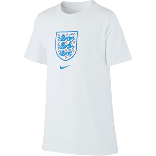 T-shirt piłkarski dla dużych dzieci Anglia - Biel Nike XS Nike poland