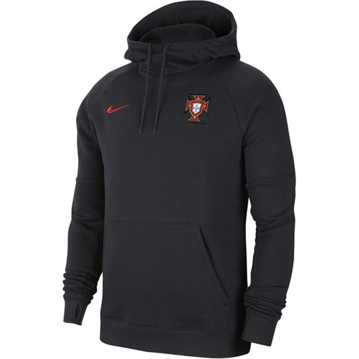Męska dzianinowa bluza piłkarska z kapturem Portugalia - Czerń Nike L Nike poland