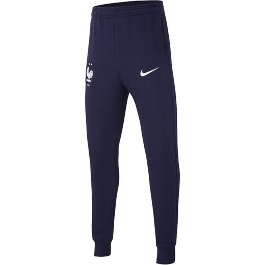 Spodnie piłkarskie z dzianiny dla dużych dzieci FFF - Niebieski Nike XS Nike poland