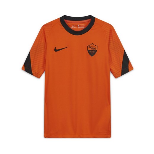 Koszulka piłkarska z krótkim rękawem dla dużych dzieci AS Roma Strike - Pomarańczowy Nike L Nike poland