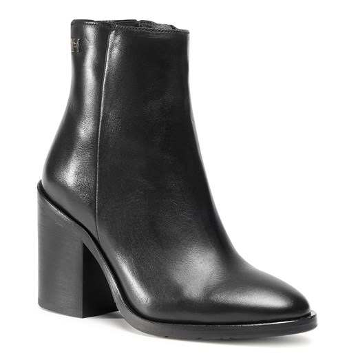 Botki TOMMY HILFIGER - Shaded Leather High Heel Boot FW0FW05164 Black BDS 40 eobuwie.pl