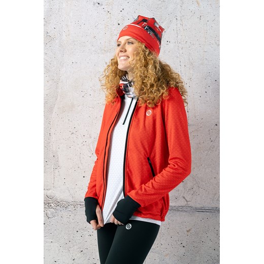 Bluza damska czerwona Nessi Sportswear casual wiosenna krótka 