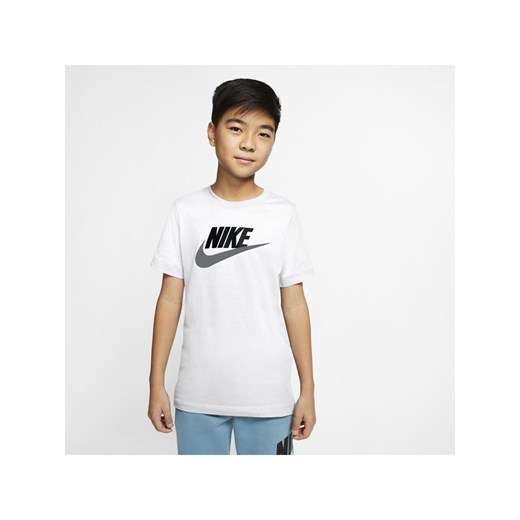 Bawełniany T-shirt dla dużych dzieci Nike Sportswear - Biel Nike XS Nike poland