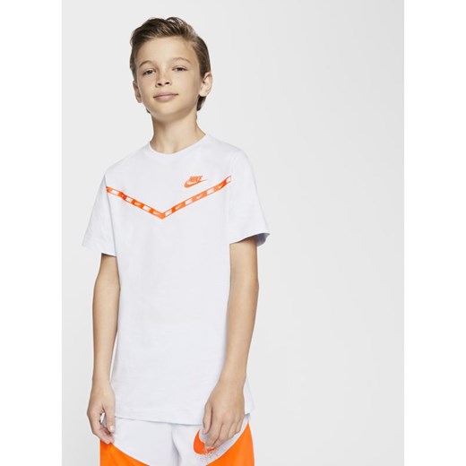 T-shirt chłopięce biały Nike z krótkim rękawem 