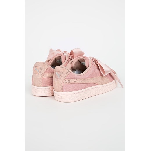 Buty sportowe damskie Puma różowe skórzane 