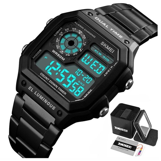 Zegarek MĘSKI elektroniczny SKMEI 1335 LED czarny Skmei uniw crystalove.pl