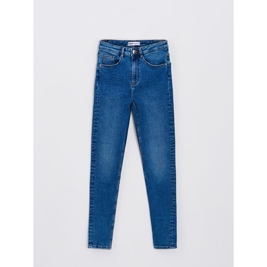 Niebieskie jeansy damskie Cropp 