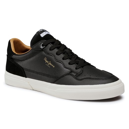 Sneakersy PEPE JEANS - Kenton Original Lth PMS30672  Black 999 44 eobuwie.pl