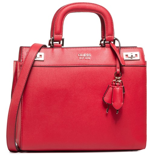 Shopper bag czerwona Guess elegancka do ręki 