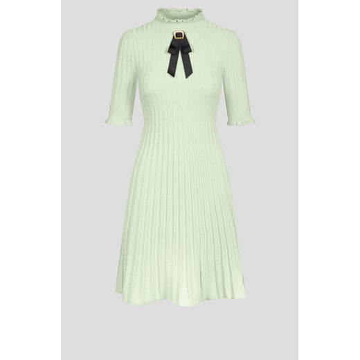 Dzianinowa sukienka z broszką XL orsay.com