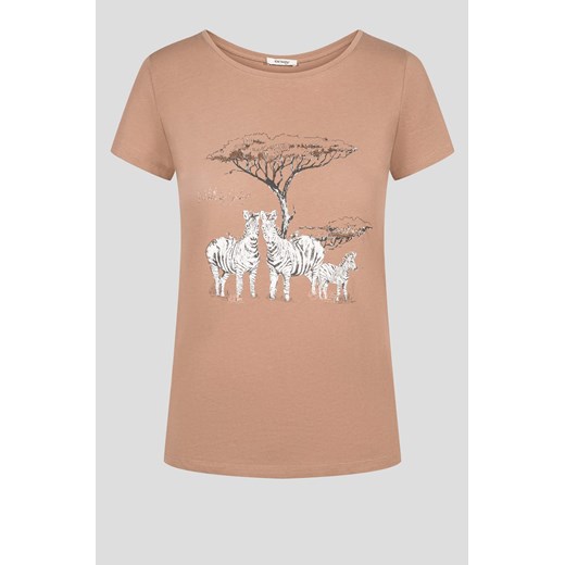 Taliowany t-shirt z nadrukiem XL orsay.com promocyjna cena