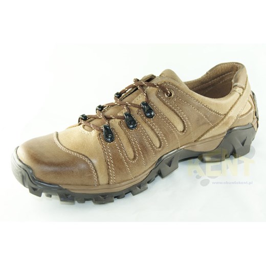 KENT 123 BRĄZOWE - Skórzane buty w najmodniejszym brązowym kolorze sklep-obuwniczy-kent szary naturalne
