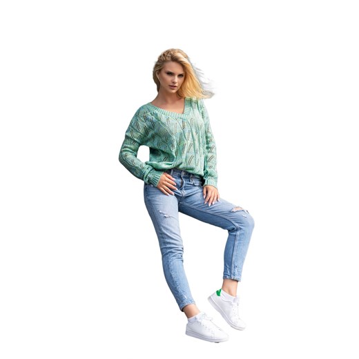 Gloris Mint sweter ze sklepu Świat Bielizny w kategorii Swetry damskie - zdjęcie 93562749