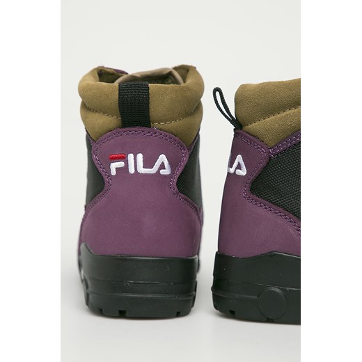 Buty sportowe damskie Fila fioletowe płaskie wiązane 