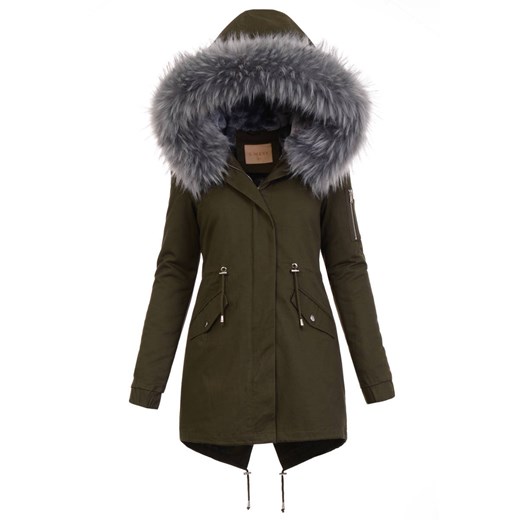 Parka damska bez wzorów