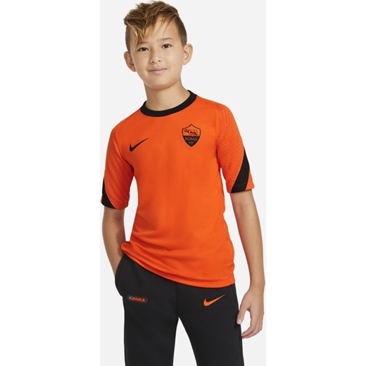 Koszulka piłkarska z krótkim rękawem dla dużych dzieci AS Roma Strike - Pomarańczowy Nike XS Nike poland