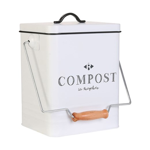 Pojemnik w kolorze białym na kompost - 5 l Cook Concept onesize Limango Polska