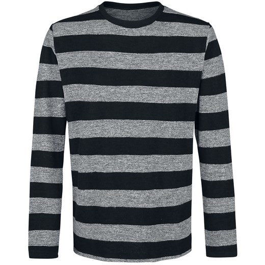 Forplay - Stripe Sweater - Sweter - czarny szary M EMP