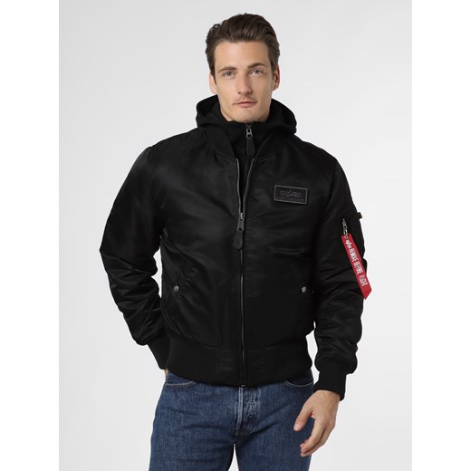 Alpha Industries Kurtka męska Mężczyźni Sztuczne włókno czarny jednolity ze sklepu vangraaf w kategorii Kurtki męskie - zdjęcie 93618606