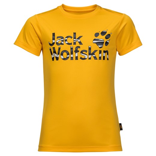 Bluzka dziewczęca żółta Autoryzowany Sklep Jack Wolfskin na lato 