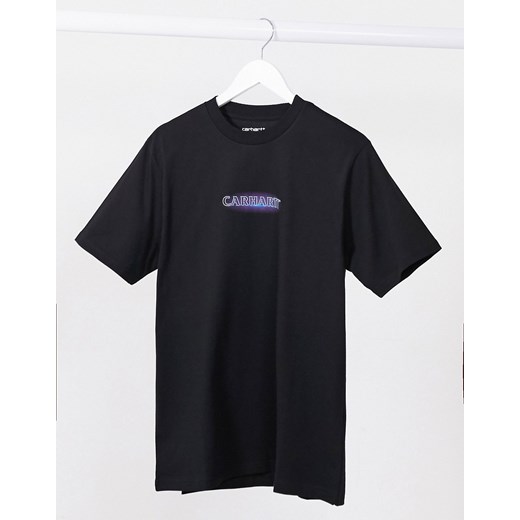 Carhartt WIP – Czarny T-shirt z neonowym logo Carhartt Wip L Asos Poland