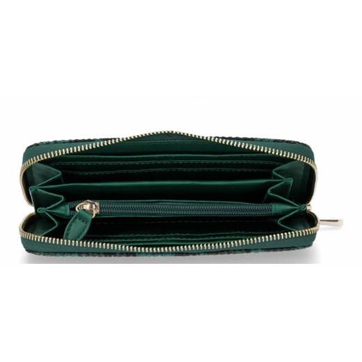 Elegancki Portfel Damski XL wzór węża firmy Diana&Co Zielony (kolory) PaniTorbalska