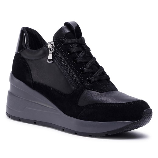 Sneakersy GEOX - D Zosma B D048LB 02285 C9999 Black 38 eobuwie.pl