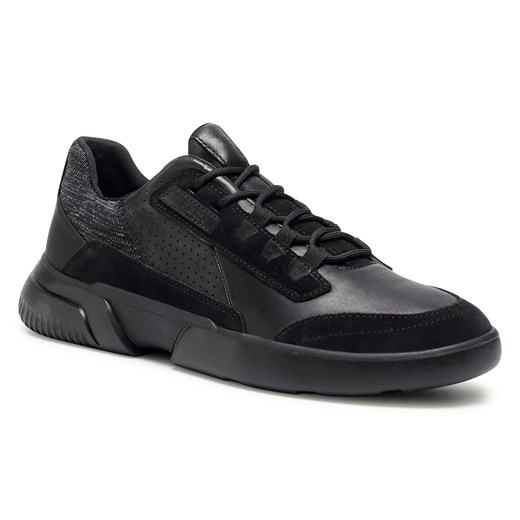 Sneakersy GEOX - U Smoother A U04AFA 08522 C9996  Black/Black 43 eobuwie.pl