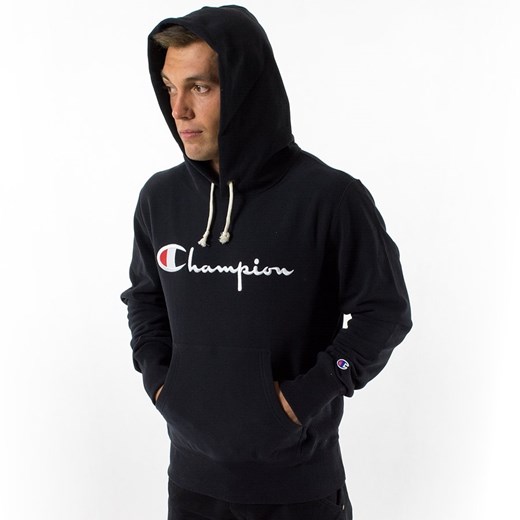 Bluza męska z kapturem Champion Reverse Weave hoody Emb. Script Logo black (215210/F20/KK001) Champion XL matshop.pl okazyjna cena