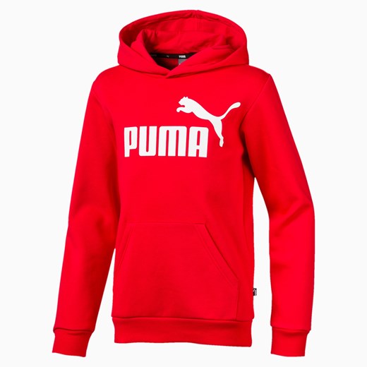 PUMA Chłopięca Bluza Z Kapturem Essentials High Risk Czerwony, rozmiar 104, Odzież Puma 110 okazja PUMA EU