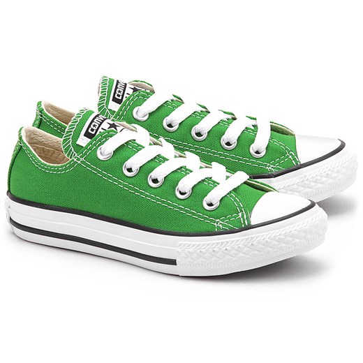 Chuck Taylor All Star - Zielone Canvasowe Trampki Dziecięce - 342374F mivo zielony buty na lato