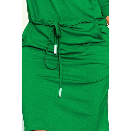 Dzianinowa sukienka ze ściągaczem w pasie i kieszeniami XXL Candivia 2020