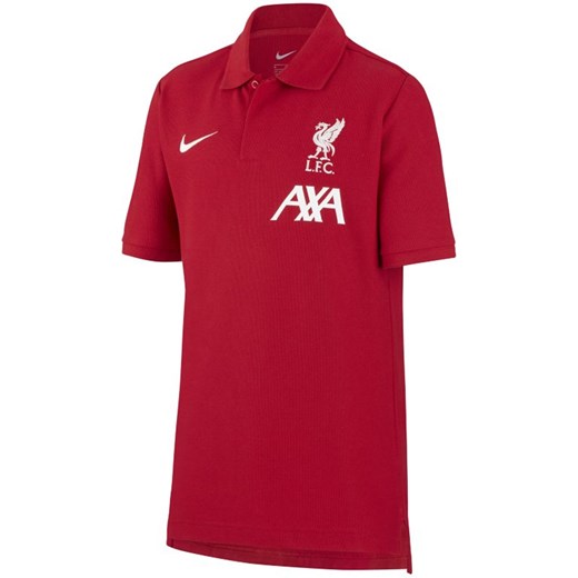 T-shirt chłopięce Nike na lato czerwony z krótkim rękawem 