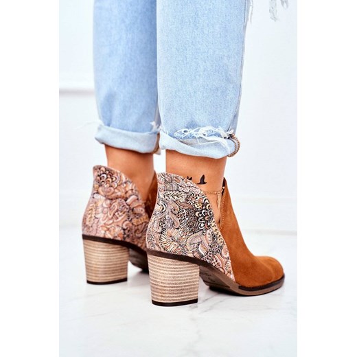 Botki Damskie Na Słupku Maciejka Wiosenne Skóra Rude 04492-29 Maciejka 36 POLSE.PL