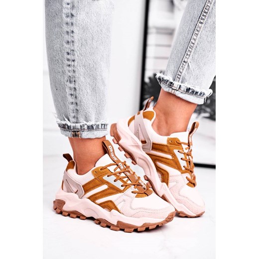 Damskie Sneakersy Big Star Beżowe GG274664 38 POLSE.PL