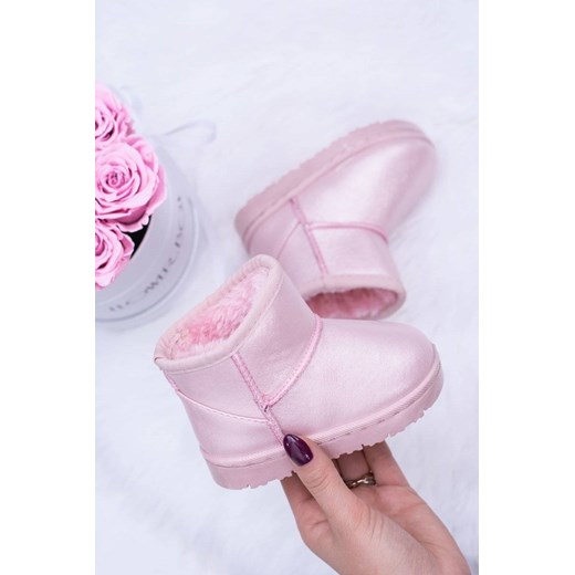 Buty zimowe dziecięce Bugo różowe 
