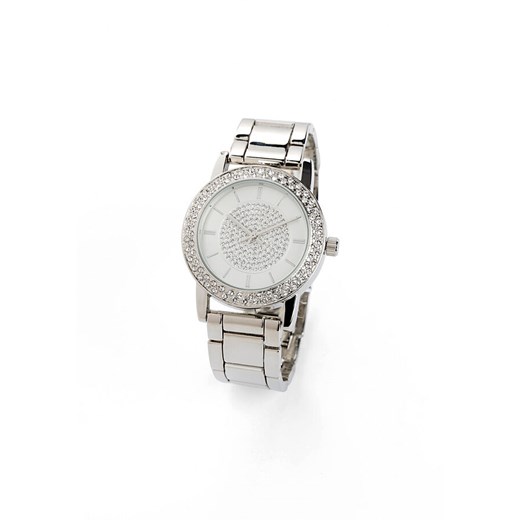 Zegarek na metalowej bransoletce, zdobiony kryształami Swarovskiego® | bonprix Bonprix 0 bonprix