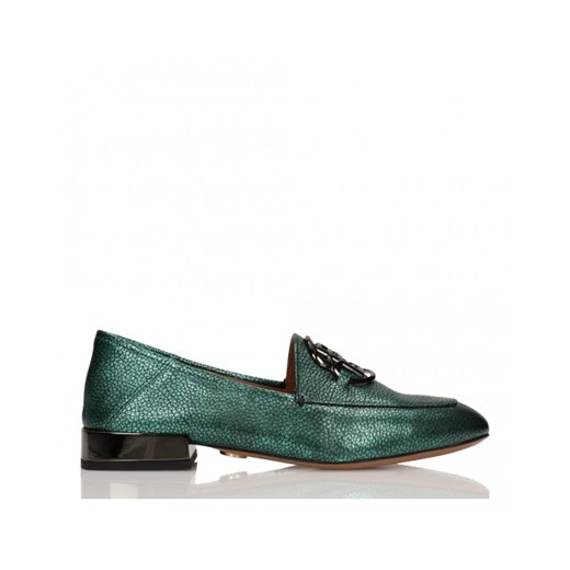 Buty płaskie zielone 36 okazja Baldowski