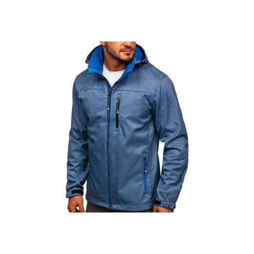Niebieska kurtka męska przejściowa softshell Denley BK033 XL Denley promocja