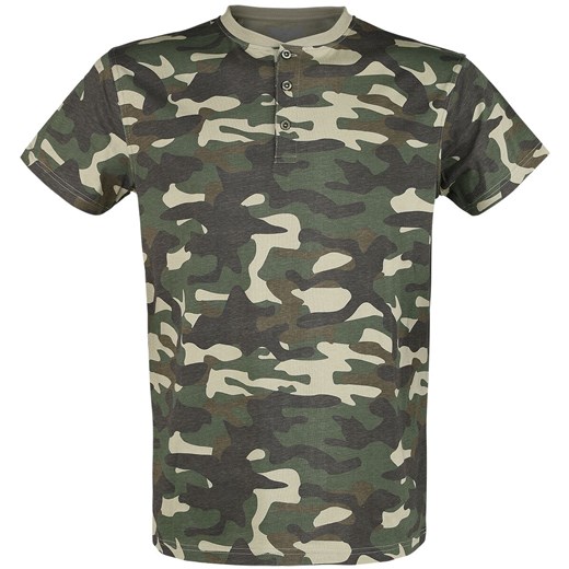 T-shirt męski w militarnym stylu moro 
