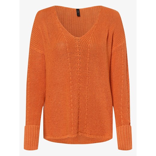 Pomarańczowa sweter damski Y.A.S z dekoltem w serek 