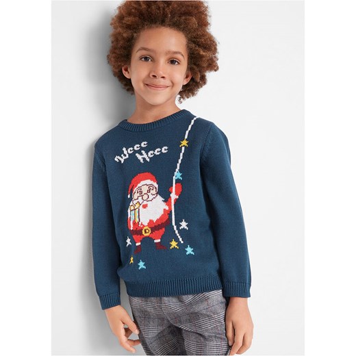 Sweter chłopięcy bożonarodzeniowy | bonprix Bonprix 104/110 bonprix