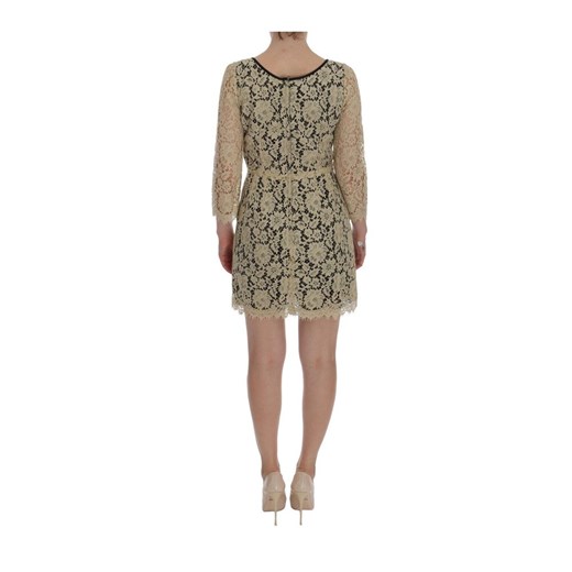 Floral Lace Short Mini Shift Dress Dolce & Gabbana L wyprzedaż showroom.pl