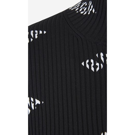 Sukienka ze wzorem z logo showroom Odzież Damska YN czarny DFAE